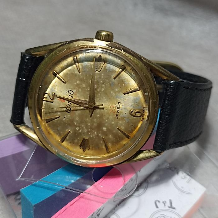 Jam Pria Manual Winding NET84736 Wingo Gold plate dial tone keren