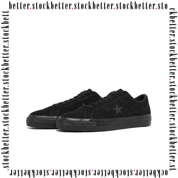 CONVERSE ONE STAR PRO SUEDE BLACK BLACK