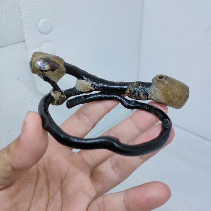 GELANG AKAR BAHAR HITAM HULK COMBONG BERBONGGOL BONGGOL UNIK ANTIK