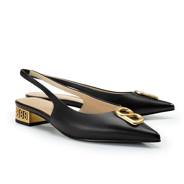 BUTTONSCARVES Milly Slingback Shoes - Caviar