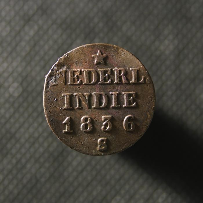 Uang Koin 1/4 Stuiver Nederl Indie 1836 S (Penjajahan Belanda)