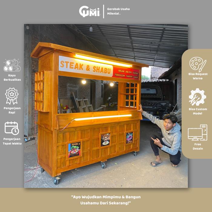 Gerobak Chicken Steak - Gerobak Jualan Steak & beef | Booth Chicken