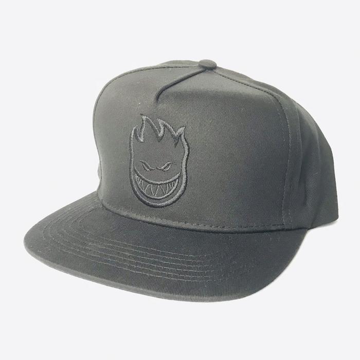 Spitfire - Bighead Snapback Hat Black On Black
