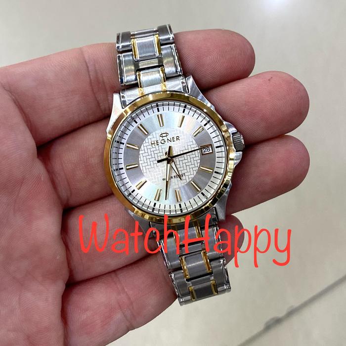 HEGNER 3901 HW 3901 HW3901 LADY ANALOG SILVER GOLD STAINLESS ORIGINAL