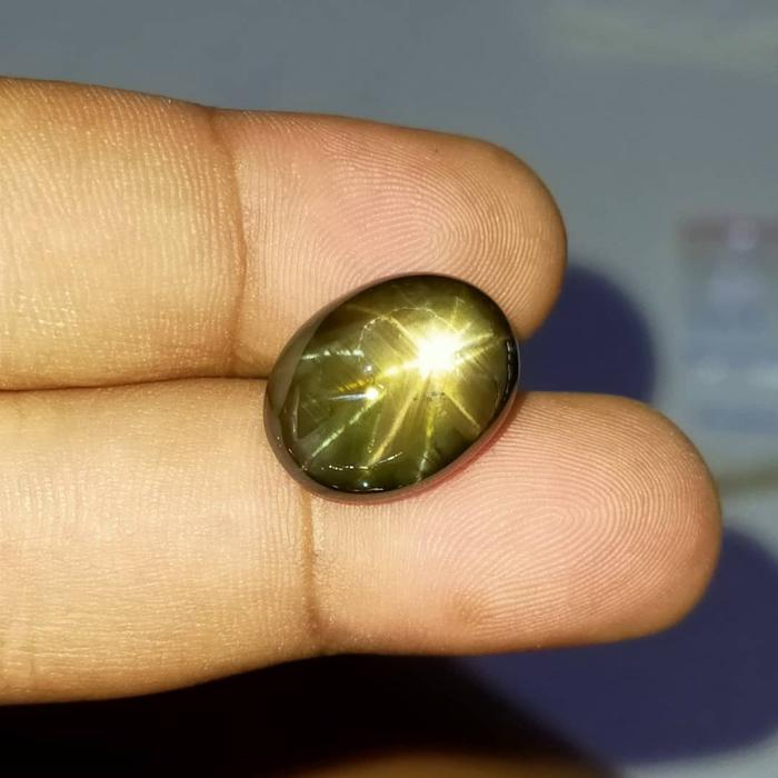 Natural Black Star Sapphire 12ray