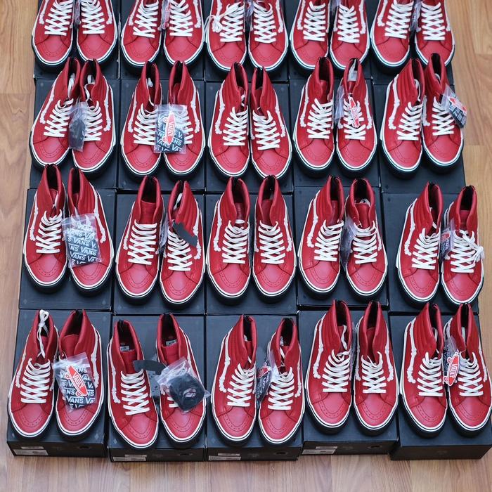 Sepatu Sneakers Vans x Blends Sk8 Hi Red Chilli 100% Original