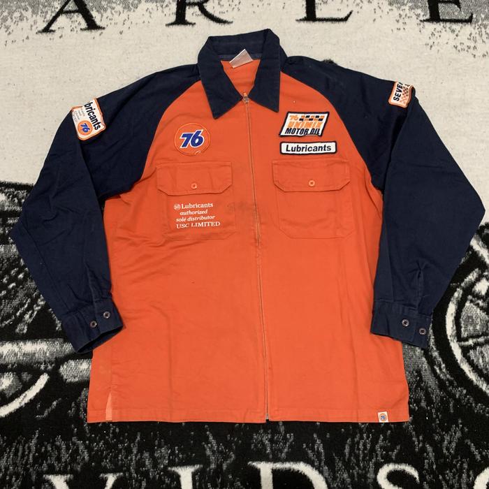 Vintage Union 76 Lubricant Zipper Longsleve Work Shirt