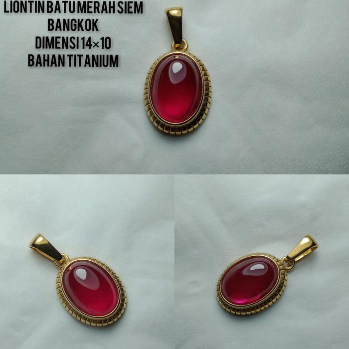 liontin batu Merah Siam Bangkok