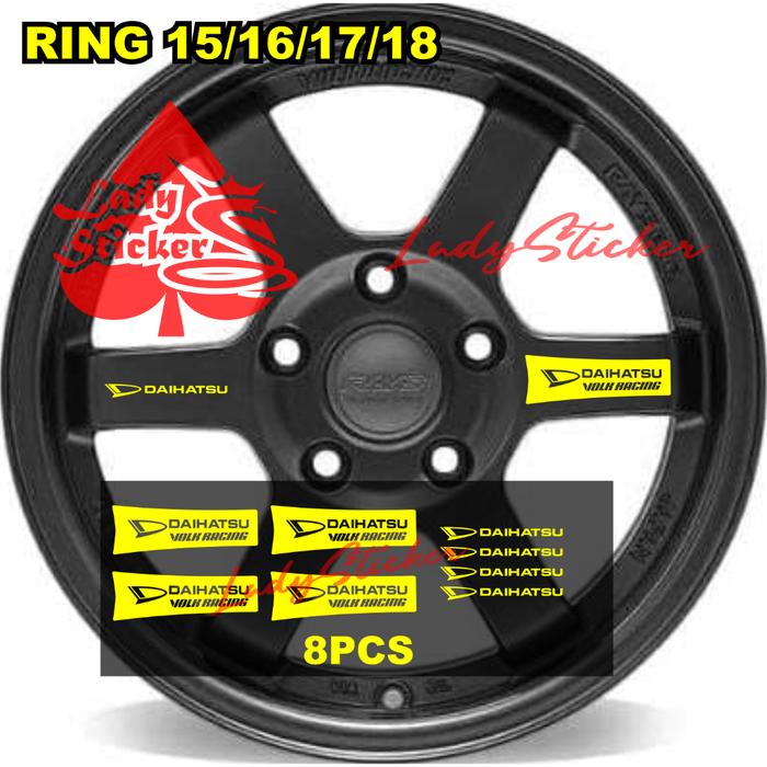 STICKER VOLK RACING RAYS STIKER MOBIL DAIHATSU SIGRA AYLA XENIA ROCKY