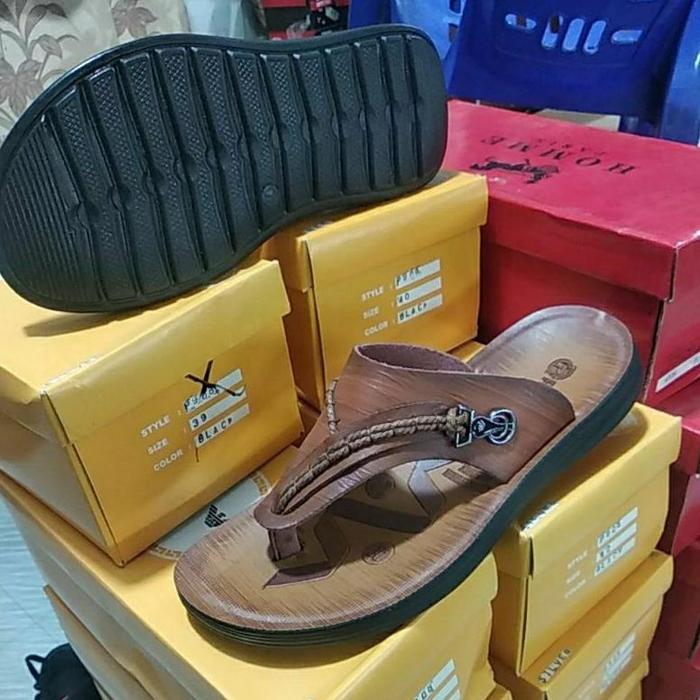 TERBARU SANDAL KULIT PRIA SLOP RHPSL,