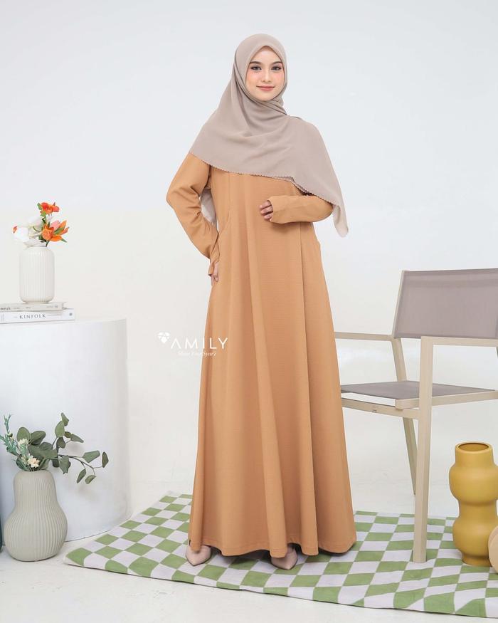 Clara Brownie Dress Only by Amily Bahan Furla Knitt Nursing Friendly