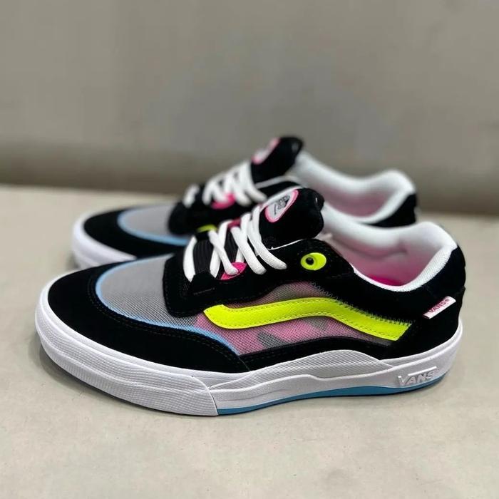 VANS WAYVEE SKATE NEON RAVE BLACK WHITE MULTI BNIB 100% ORIGINAL
