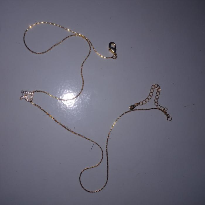 Kalung Emas Liontin HurufR