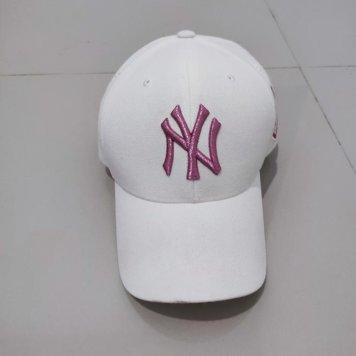 Topi Yankees MLB White Pink Original