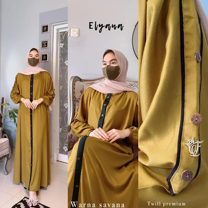 Daster Arab Fairuz ELYANA Dress Gamis Maxi Twill Premium By Fairuz Ori