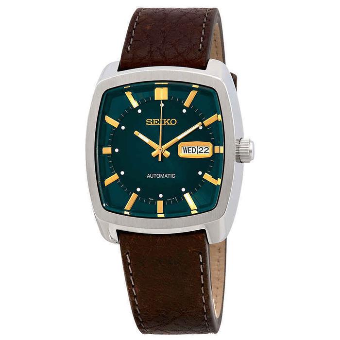 Preorder Seiko ReCraft Automatic Green Dial Brown Leather SNKP27