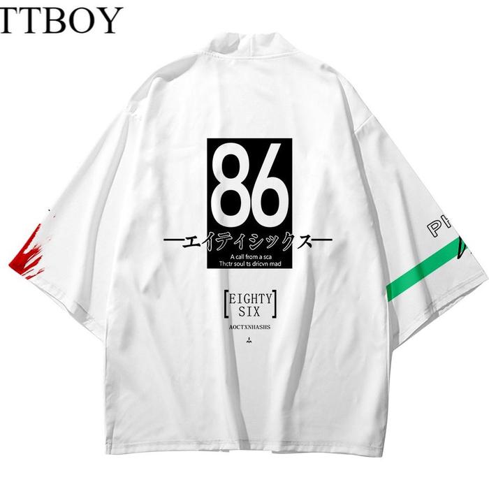 Fashion Japanese Cartoon Anime 86 Eighty-Six Outer Kimono Top For