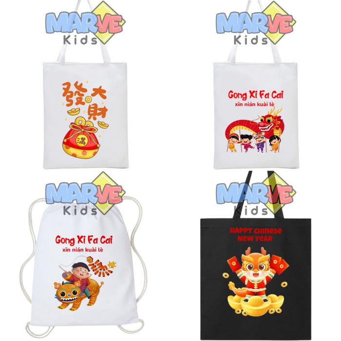 Totebag Tote Bag Hampers Imlek Sincia Goodie Bag Souvenir Hampers