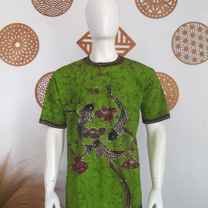 kaos batik tulis pria size XXL baju kaos batik pria jumbo