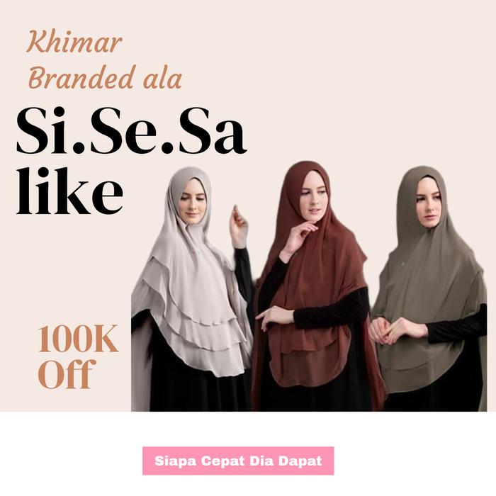 Khimar Zainah Branded ala Sisesa Clothing Realpict By Sjsesa