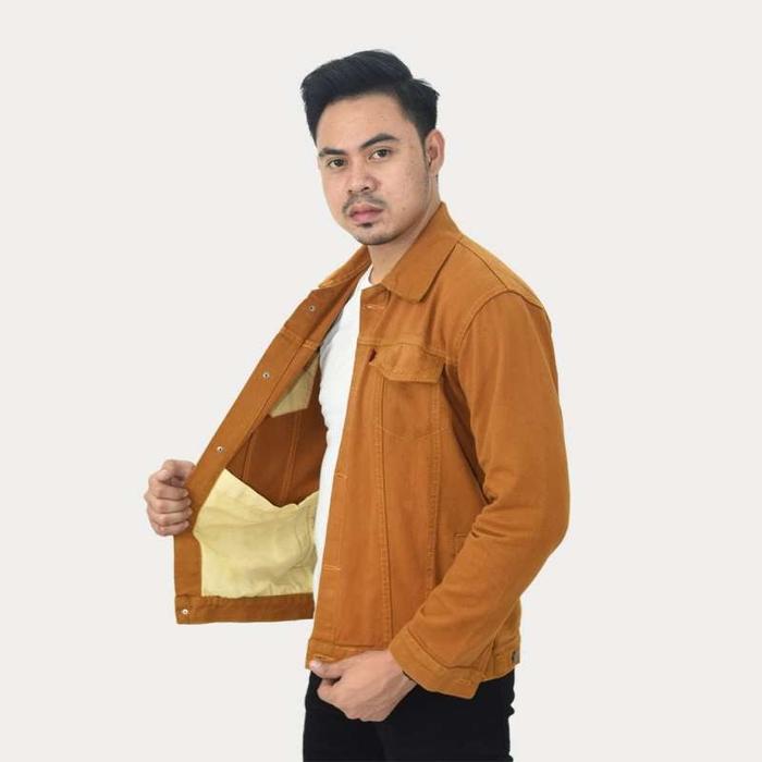 jaket jeans - jaket jeans kuning kunyit - jaket warna