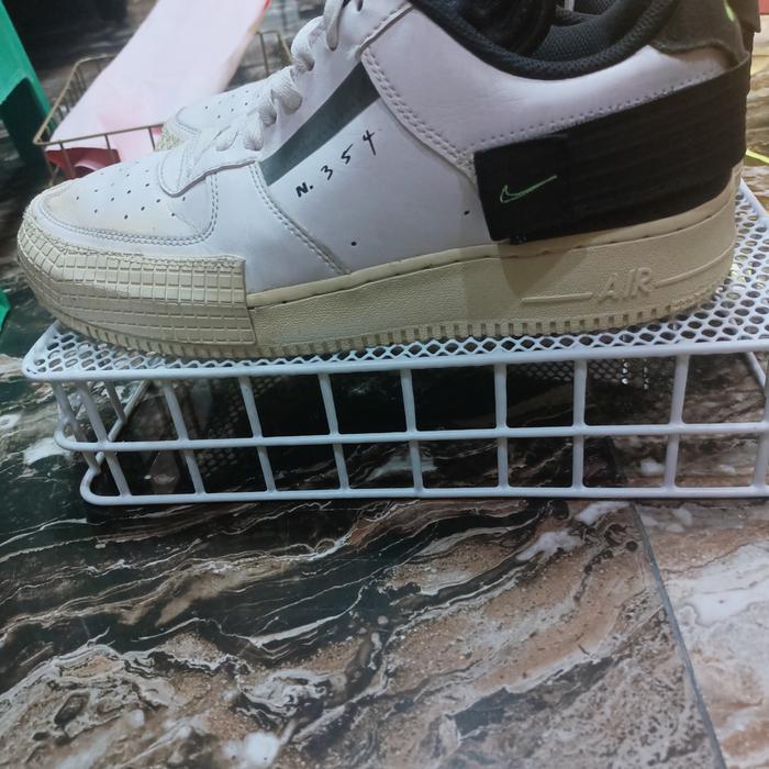 nike af1 type white black