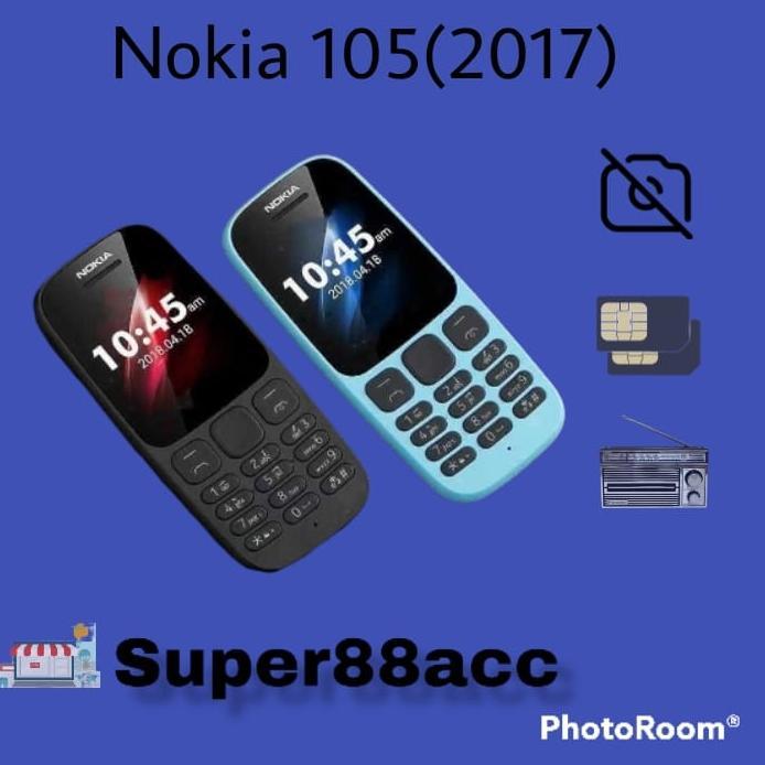 Handphone Nokia 105 (2017) Variasi Warna Hitam Allshop