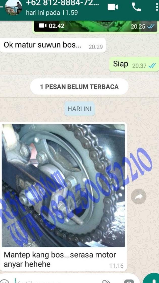 Hemat penahan gir roda belakang tiger/gl pro max 10p