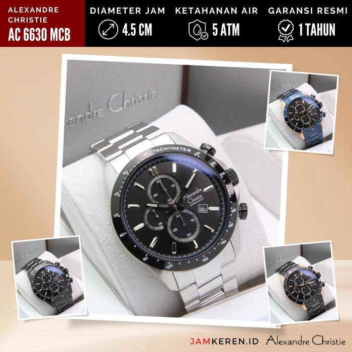 Jam Tangan Pria Alexandre Christie 6630 AC6630 AC 6630 MC Original