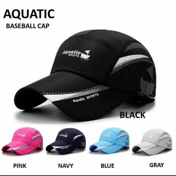 Topi Baseball Hat Distro AQUATIC SPORT Parasut ANTI AIR Olahraga Quick Dry cepat kering run lari run