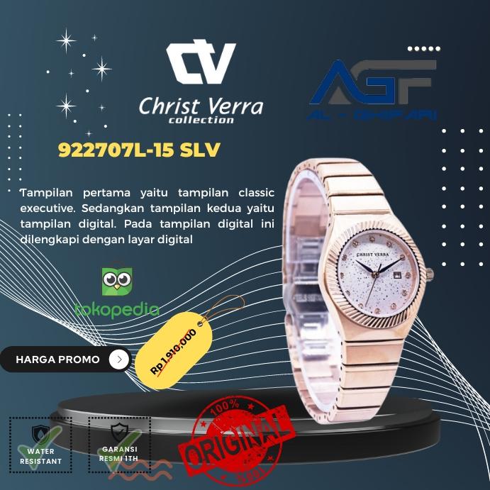 Jam tangan wanita Christ Verra CV 922707L-15 SLV original
