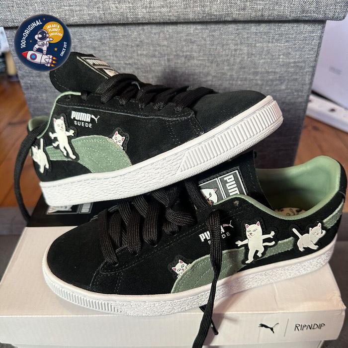 Puma Suede x Rip N Dip "Black/Eucalyptus" Original BNIBWT