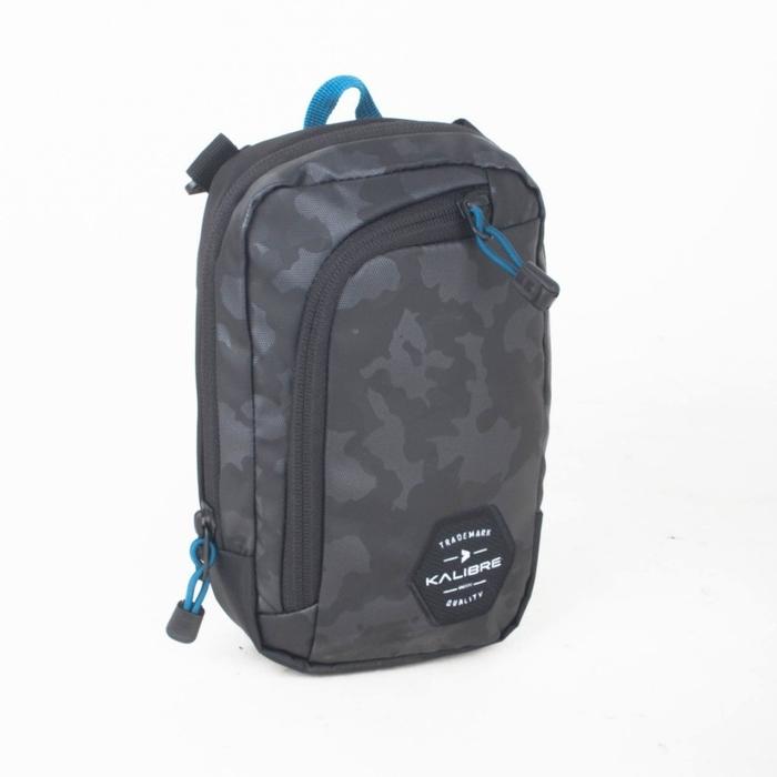 Tas Selempang Pria Kalibre Authentica 04 Warna Grey-Black Tas Kecil untuk Hp ,Power Bank dan barang 