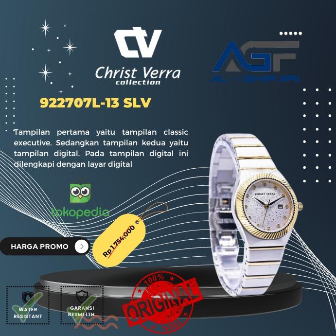 Jam tangan wanita Christ Verra CV 922707L-13 SLV original