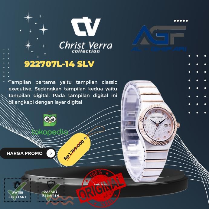 Jam tangan wanita Christ Verra CV 922707L-14 SLV original