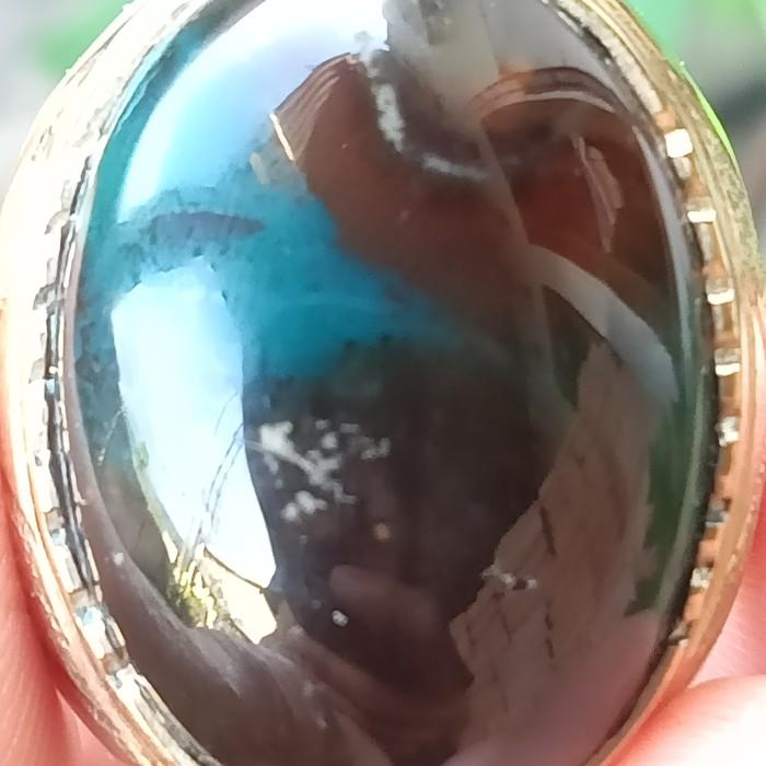 Natural Bacan Coklat - Gulau Bacok ( Batu Akik asal Ternate )