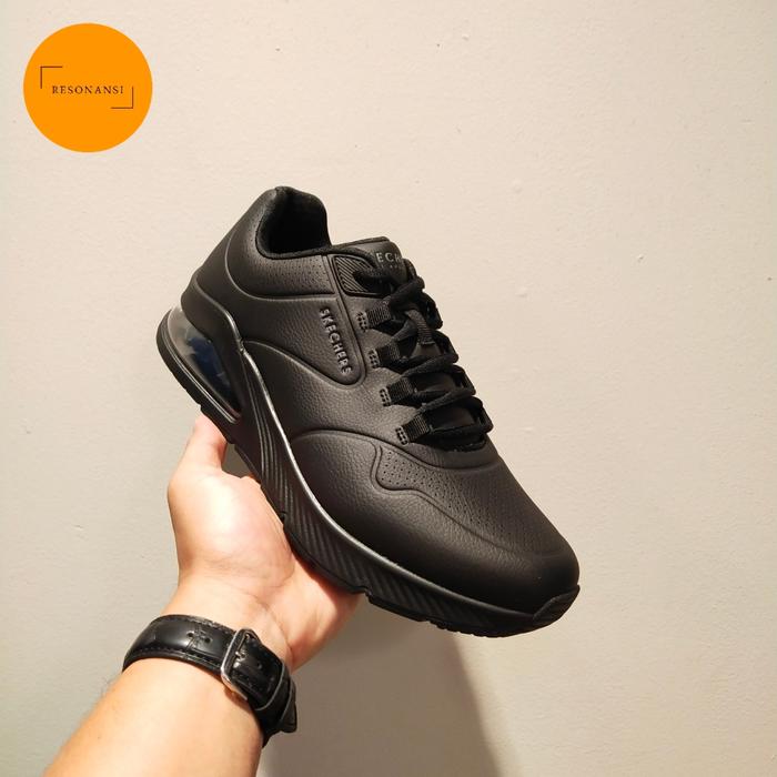 SEPATU PRIA TERBARU SKECHERS ORIGINAL SNEAKERS UNO 2 FULL BLACK KEREN