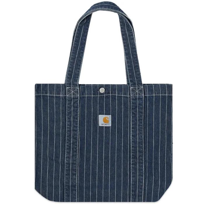 CARHARTT WIP ORLEAN TOTE BAG Blue & White Orlean Stripe