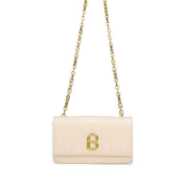 BUTTONSCARVES Luna Leather Wallet On Chain Bag - Nude