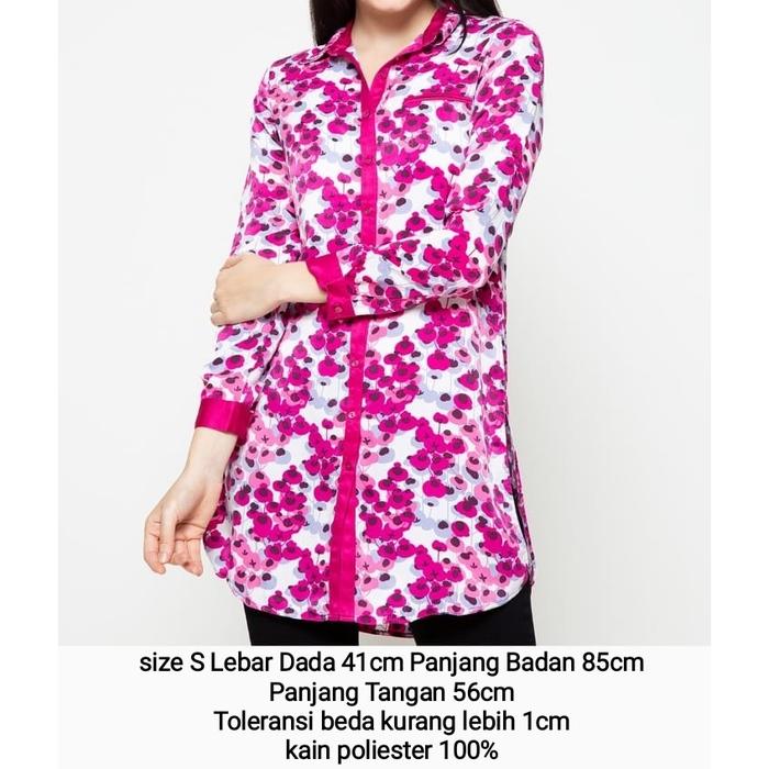 Kemeja Panjang Tunik Wanita Perempuan size S Cardinal Femme