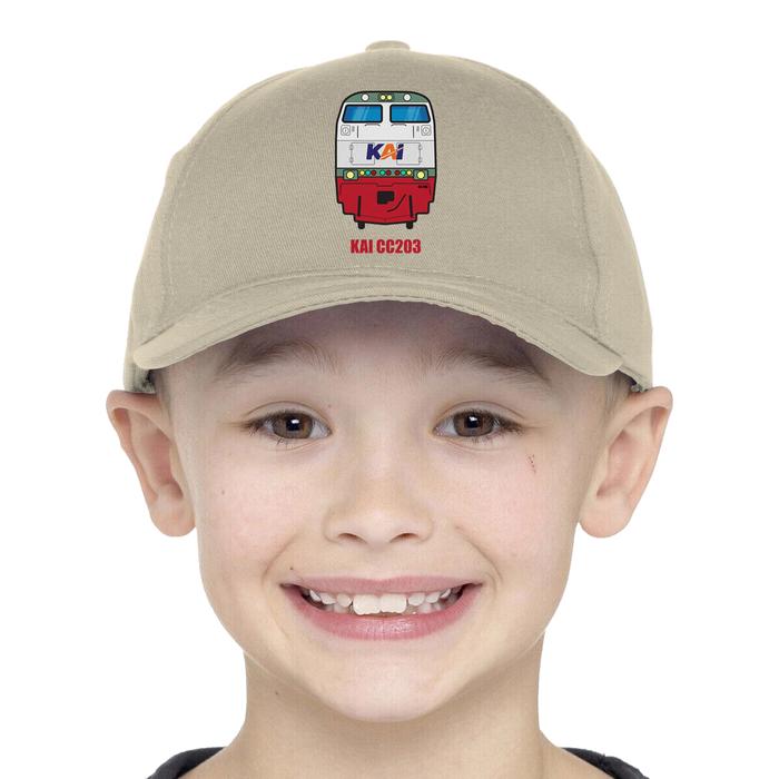 Topi Anak Kereta Api Indonesia KAI Custom Nama KAI-CC203