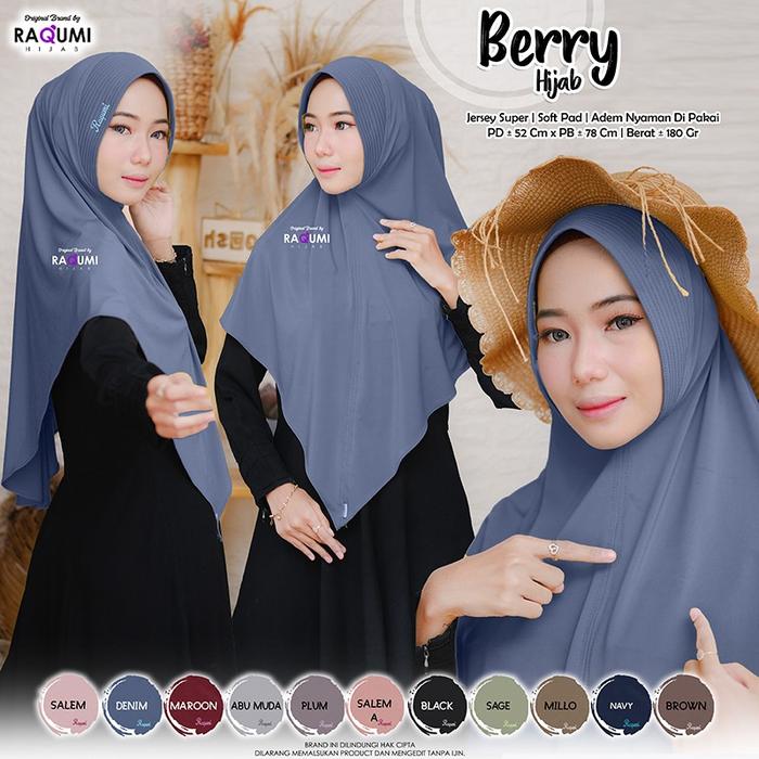 Hijab Instant Terbaru Berry Original Raqumi Hijab