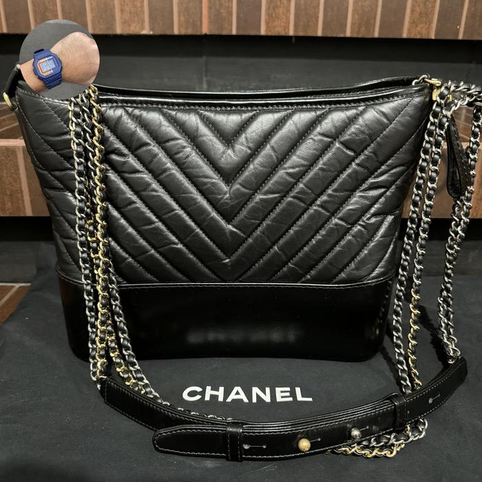 Chanel Gabrielle Chevron Medium Hobo Bag (2019)