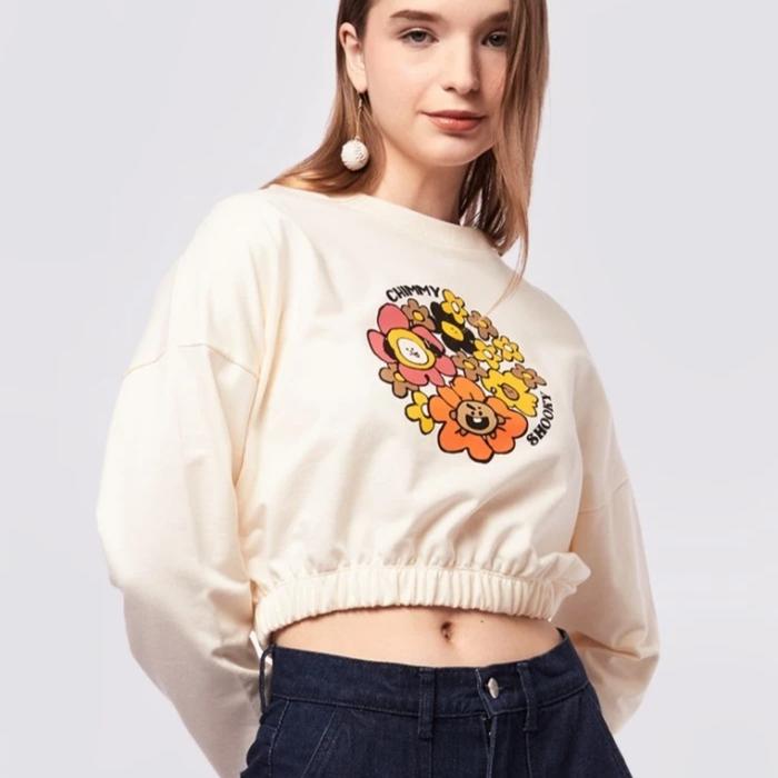 crop COLORBOX preloved sweatshirt bt21