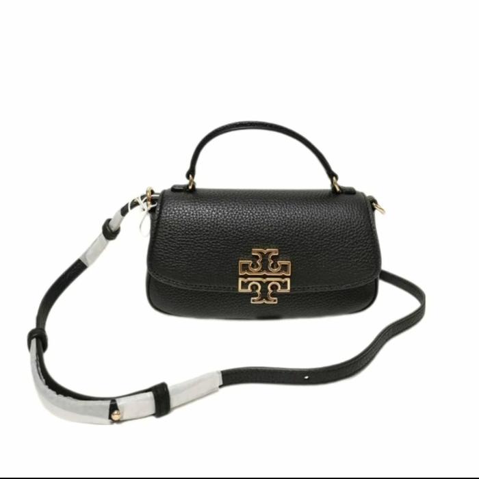 TB Britten Mini Top Handle Leather Black Promax + small wallet masuk