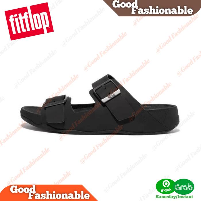 Sandals FITFLOP GOgh Moc Men's Buckle Bahan Leather Original 100%