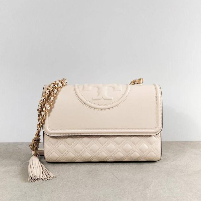 bag TB tas Fleming Medium Bag in New Cream GHW