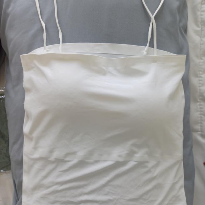 White Spaghetti Tank Top Putih