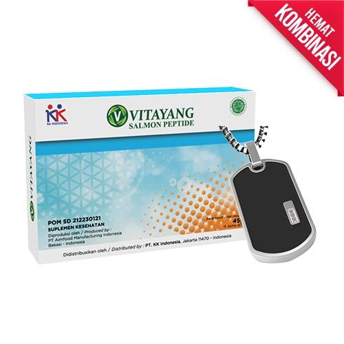 Kalung KK Liforce Black Millennial + VITAYANG SOP Salmon Ovary Peptide