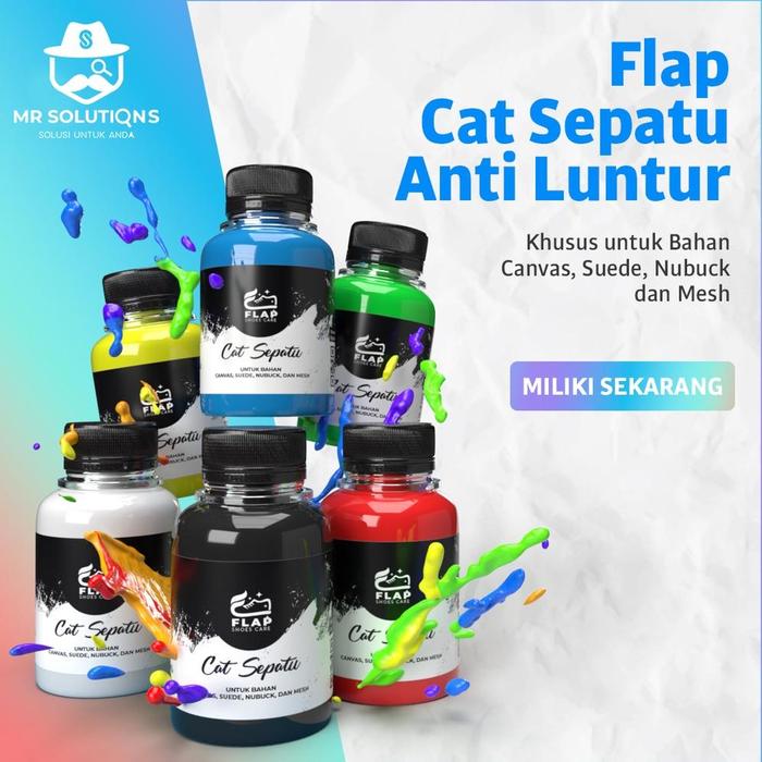 Cat Sepatu Kanvas Hitam Putih Permanen Anti Luntur Cat Kain Canvas